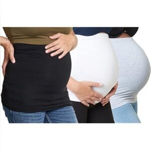 3 Maddie Moo Seamless Cotton Maternity and Postpartum Shirt Extenders Size M